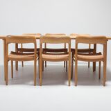 Modern Scandinavian oak chairs by N.O. Muller for J.L. Mollers 1970s