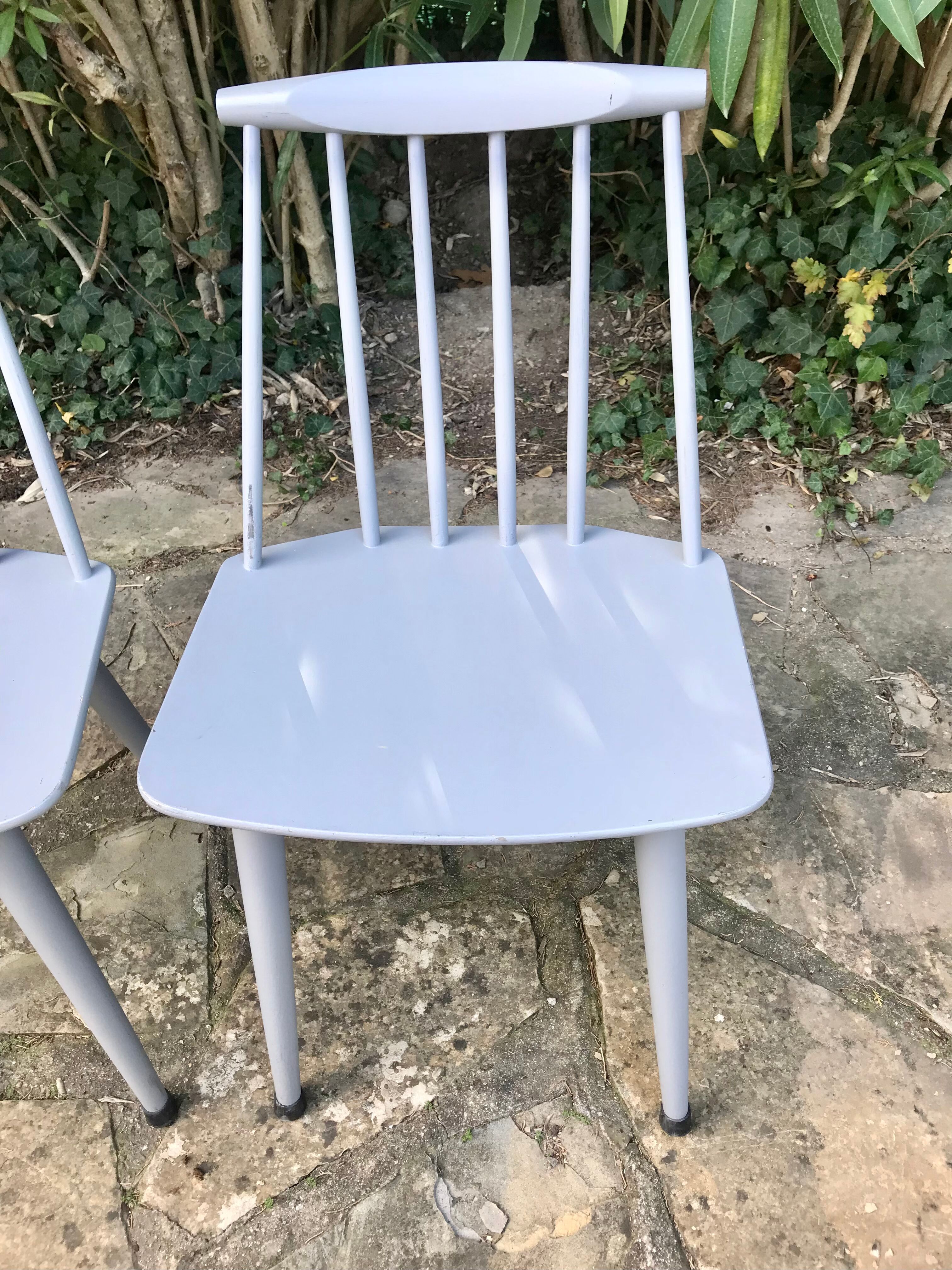 Set of 4 Scandinavian chairs Mobler 70s