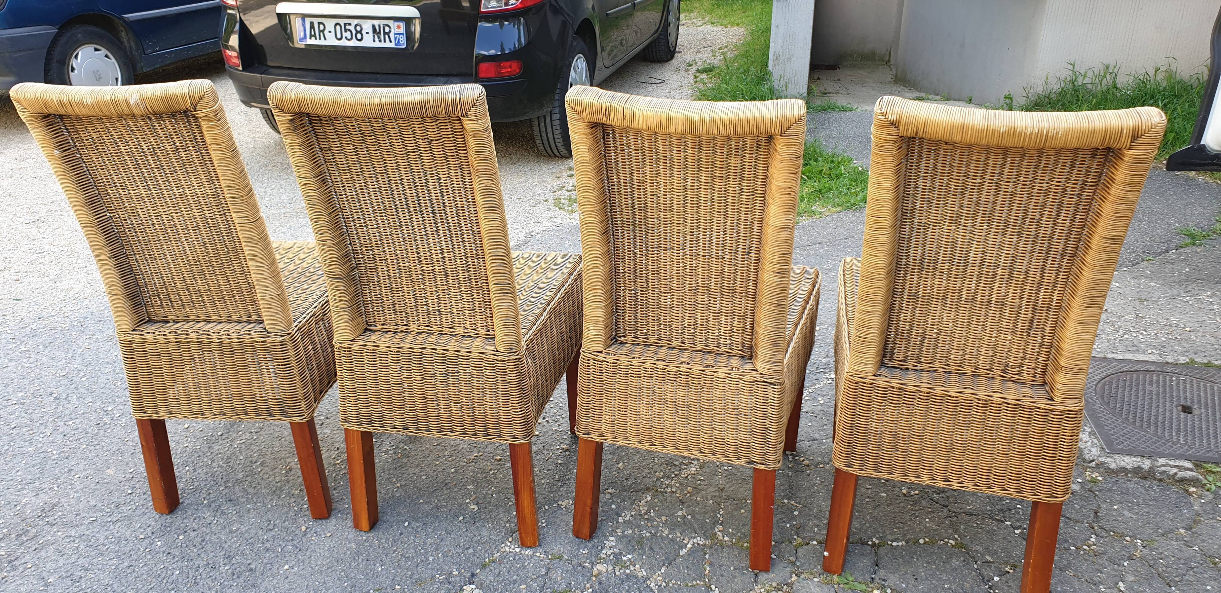 Rattan chair set