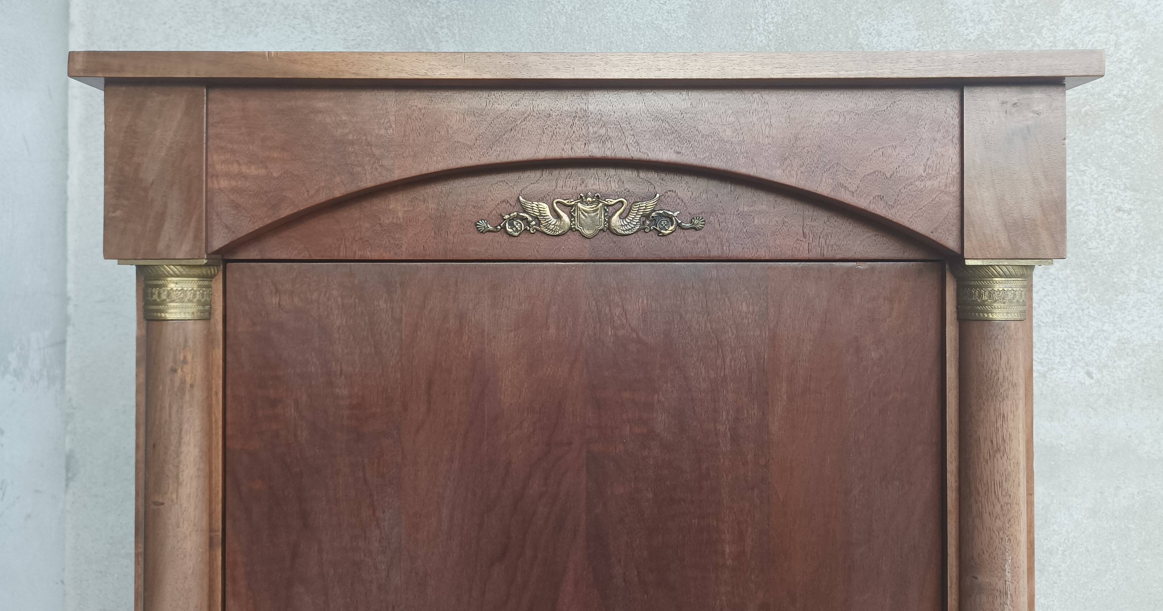 Small Empire style mahogany wardrobe