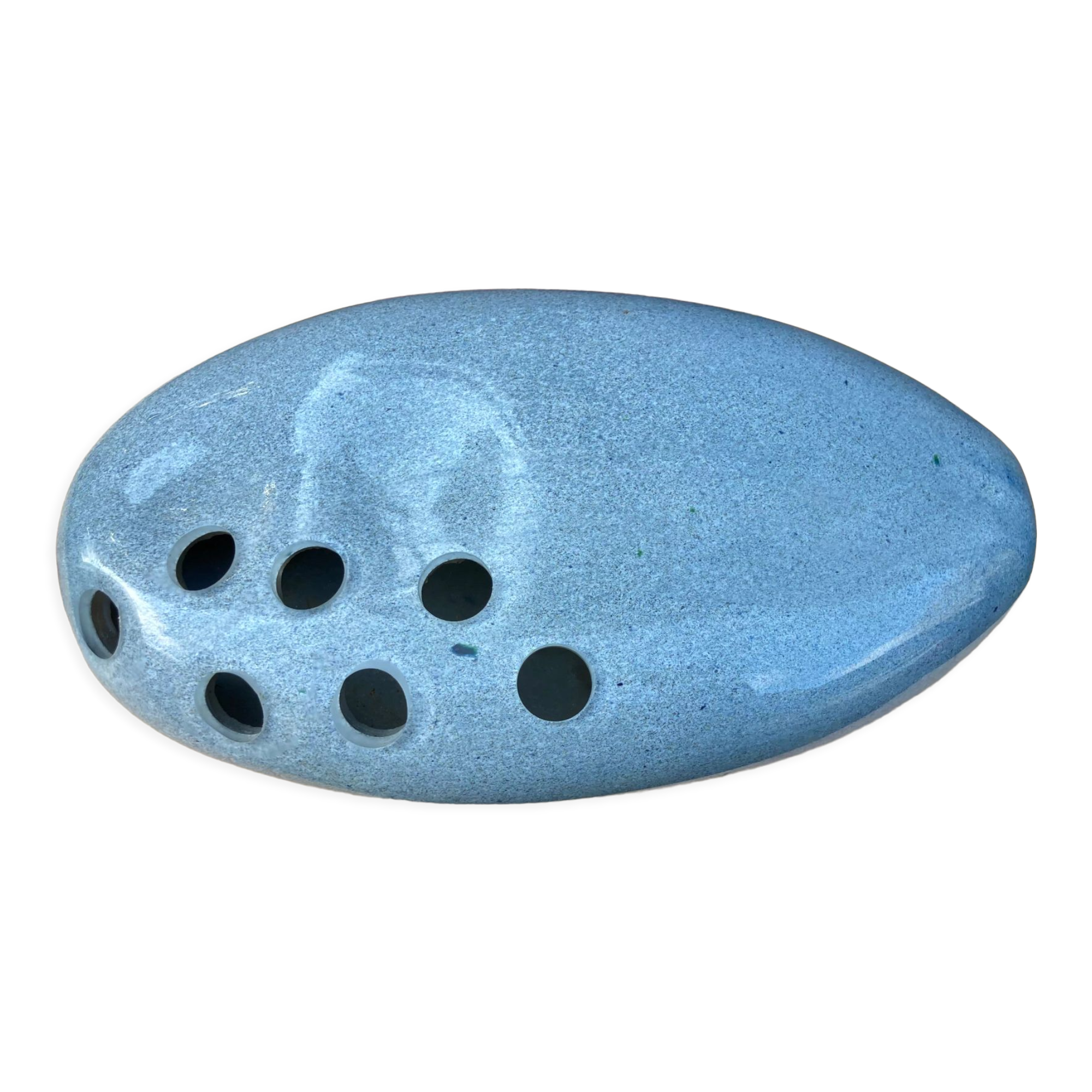 Pique glass flowers, hick double glass paste in the shape of a pebble