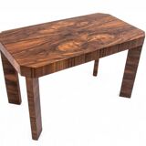 Art Deco walnut coffee table, Poland, 1960s