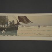 Lithograph by Henri Rivière The Enchantment of the Hours - The Calm Sea
