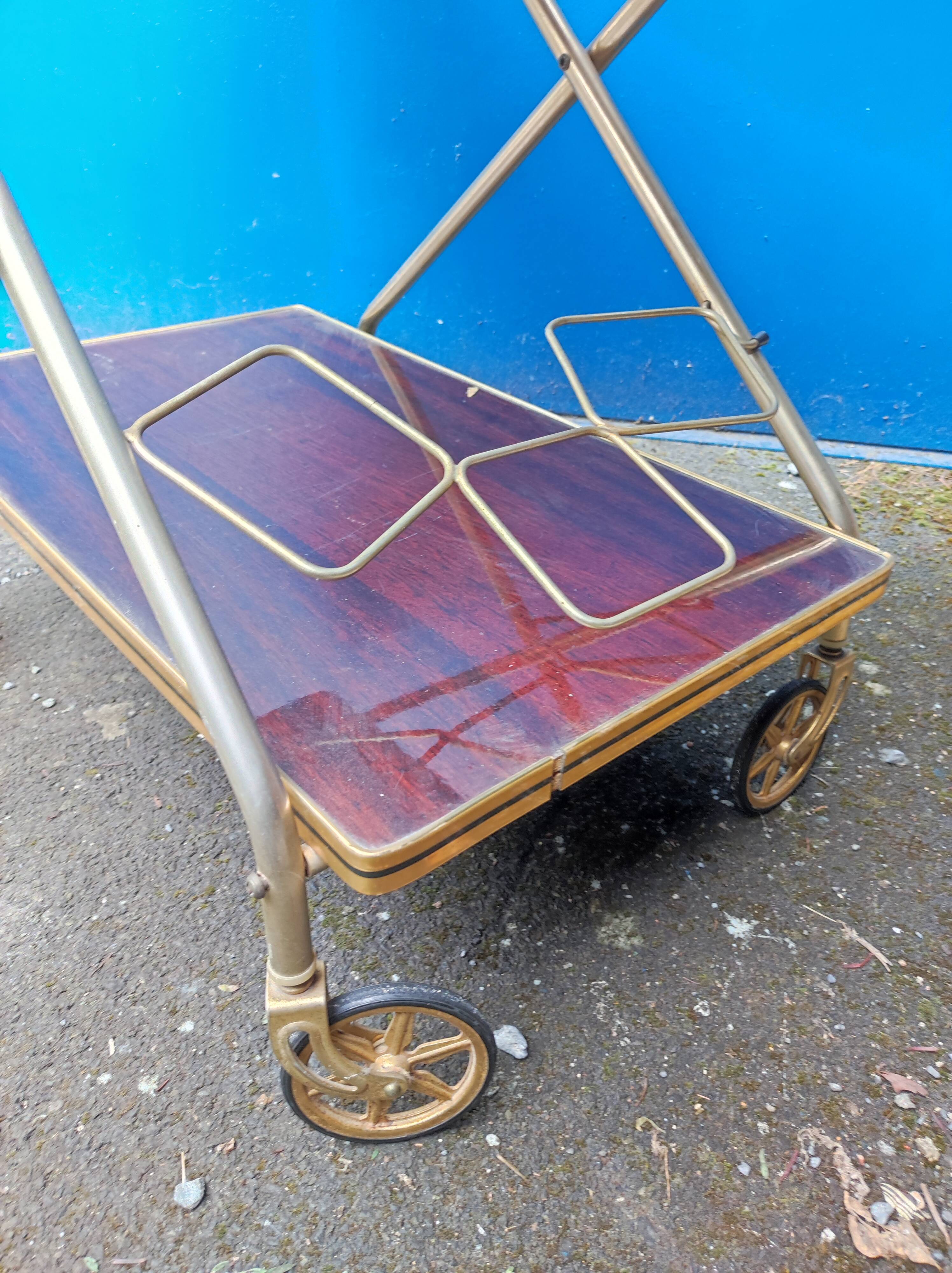 Dessert table with wheels vintage bar trolley 60 70