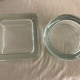 Lot of two glass-paved ashtrays Lumax 1950