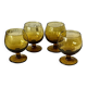 4 liqueur glasses 11 cl vintage brown foot