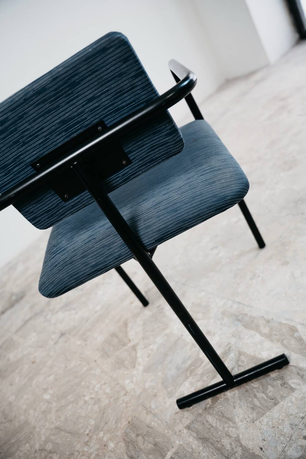 Vintage Minimalist Postmodern Armchair 1980s Modern Design