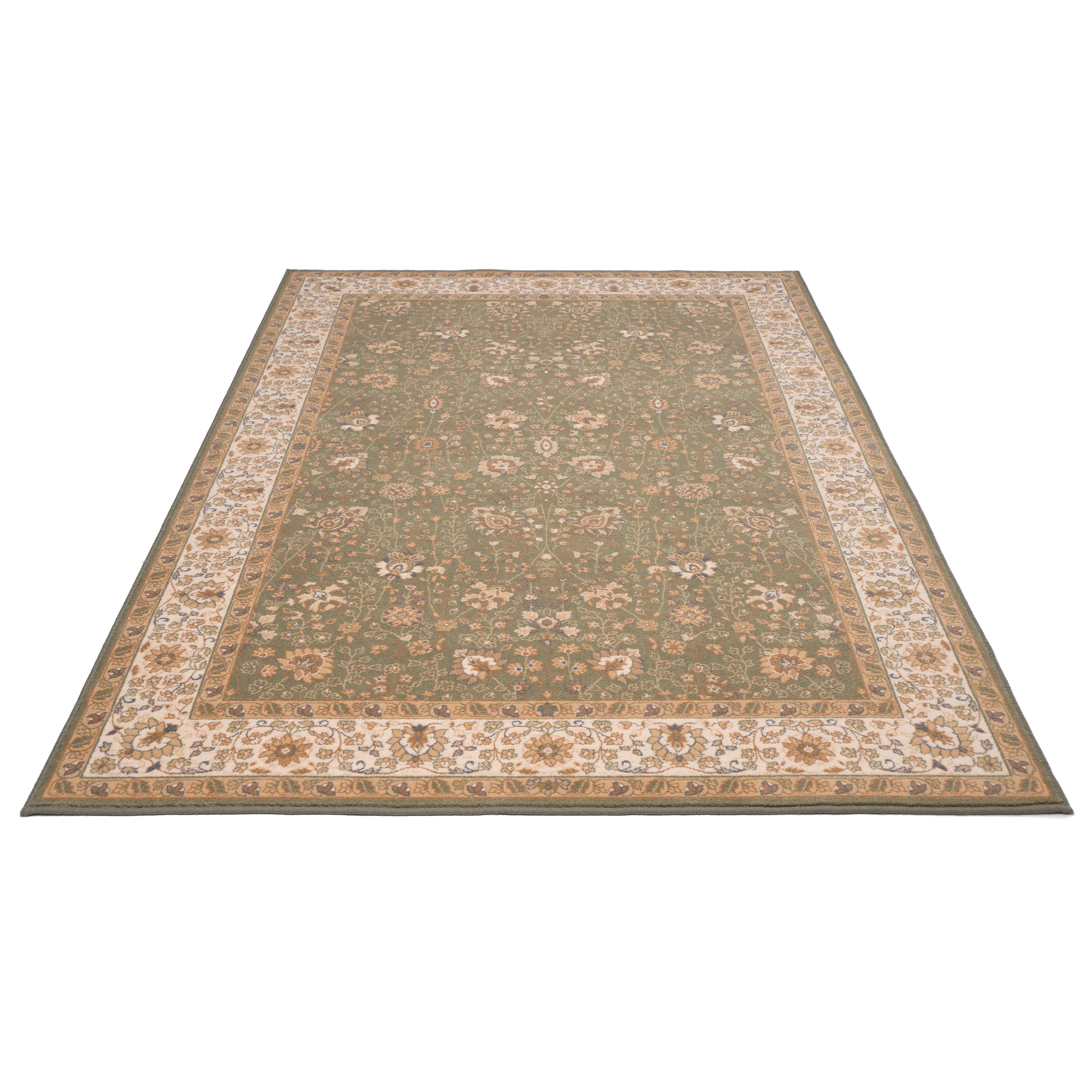 Tapis oriental vert 200x300 cm en laine