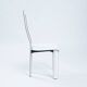 Italian Ycami white leather sculptural highback chairs, 1980s