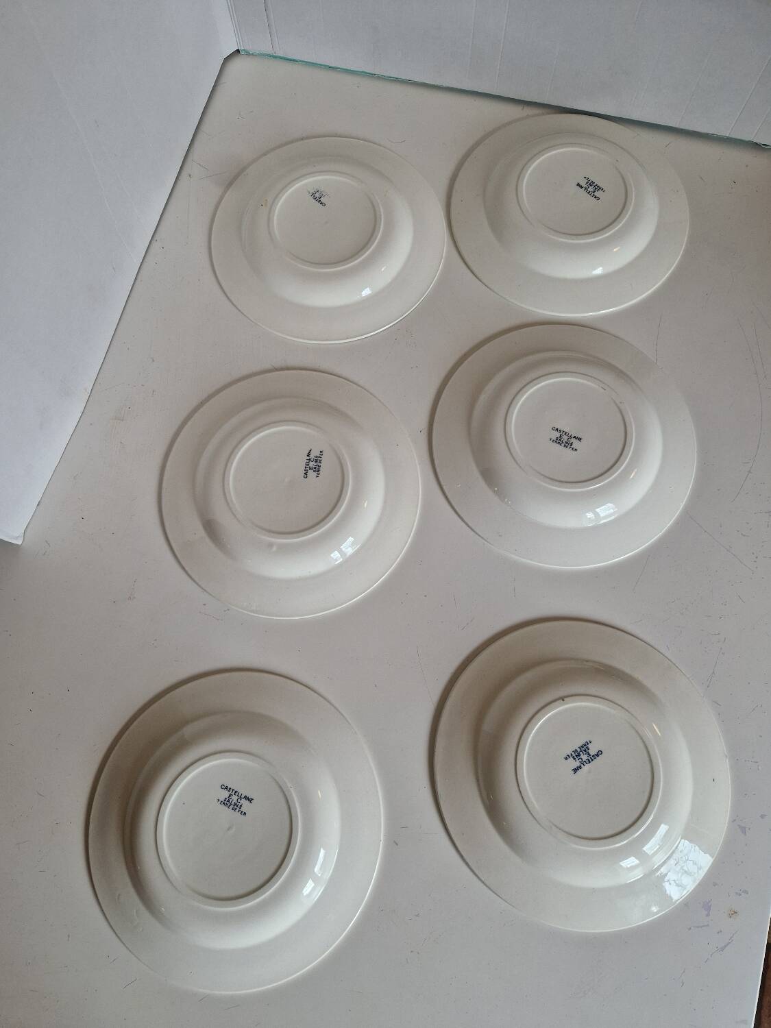 Set of 14 Terre de fer Salins plates, Castellane model