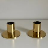 Pair of Goro gold wall or ceiling lights by Studio Mazza Gramigna Quattrifolio