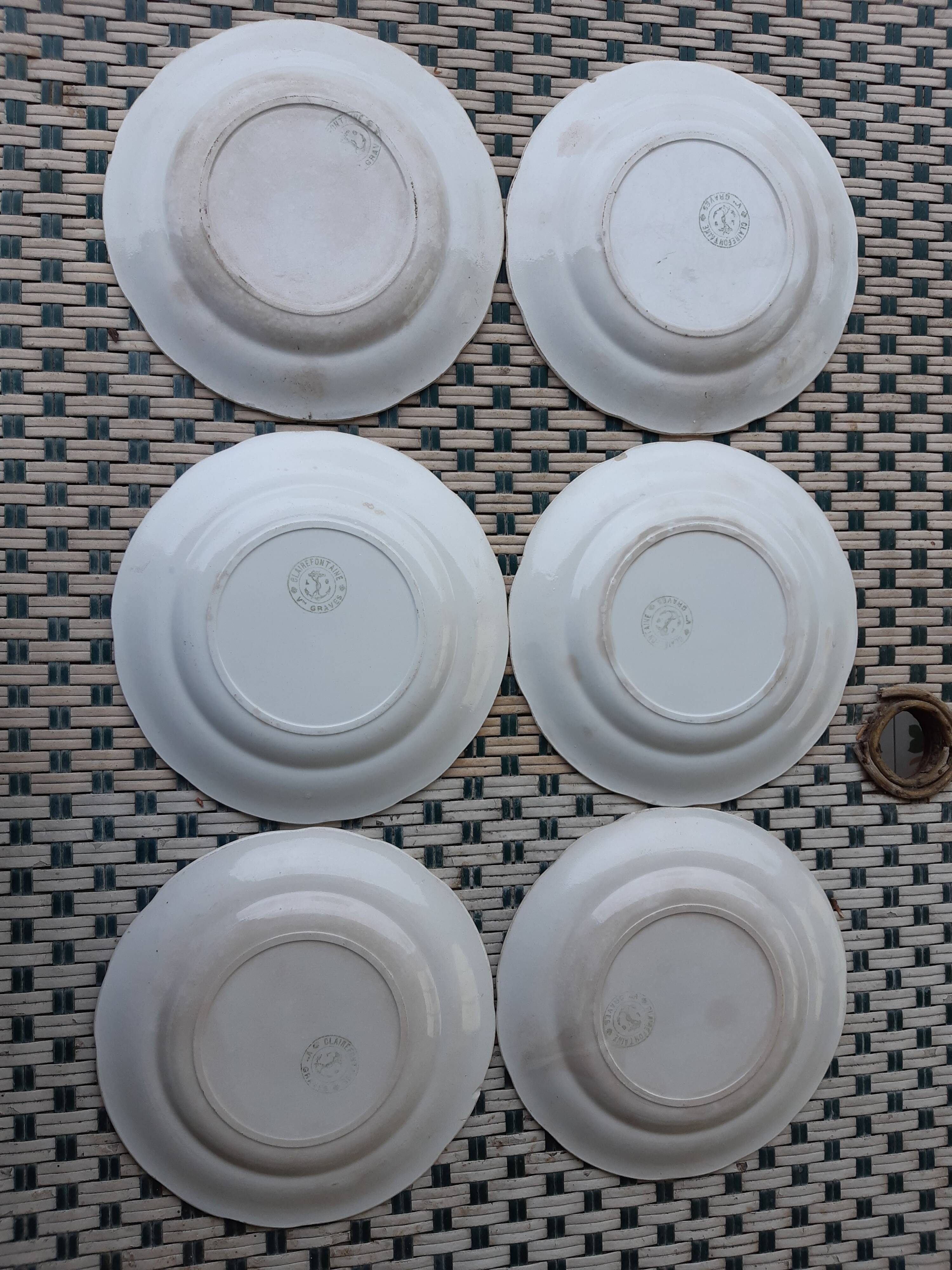 Lot of 6 plates dabbling