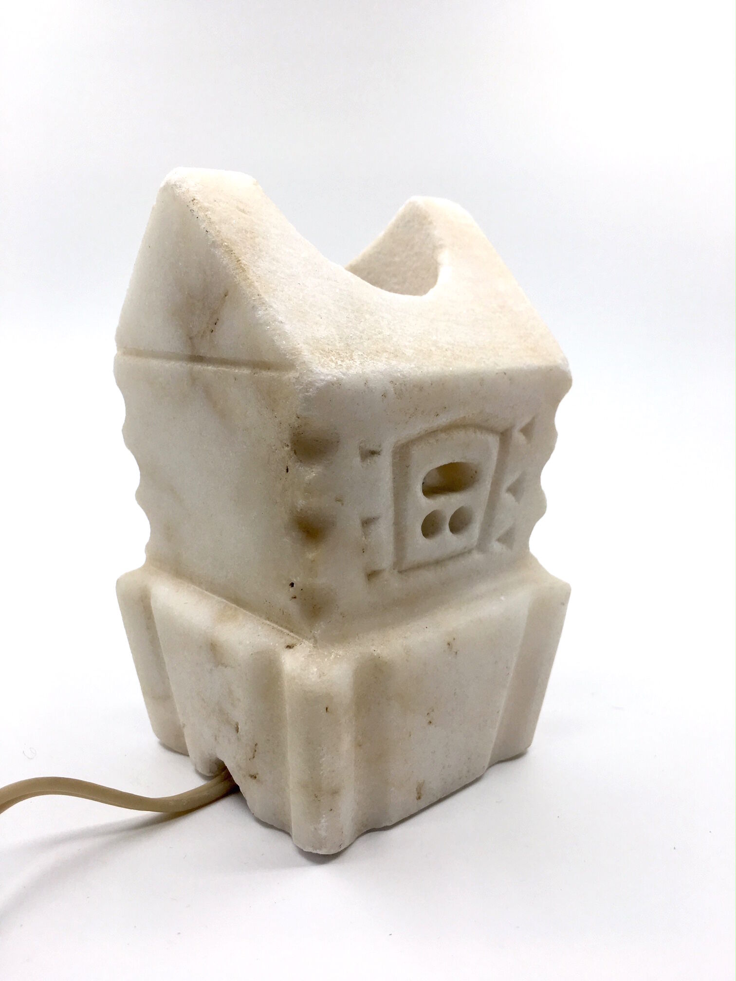 Vintage lamp in albatre stone