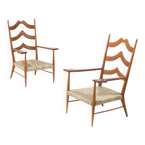Paire de Fauteuils Gio Ponti et Lio Carminati