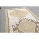 1970s Turkish Hand-Knotted Wool Cotton White Runner Rug 92x322