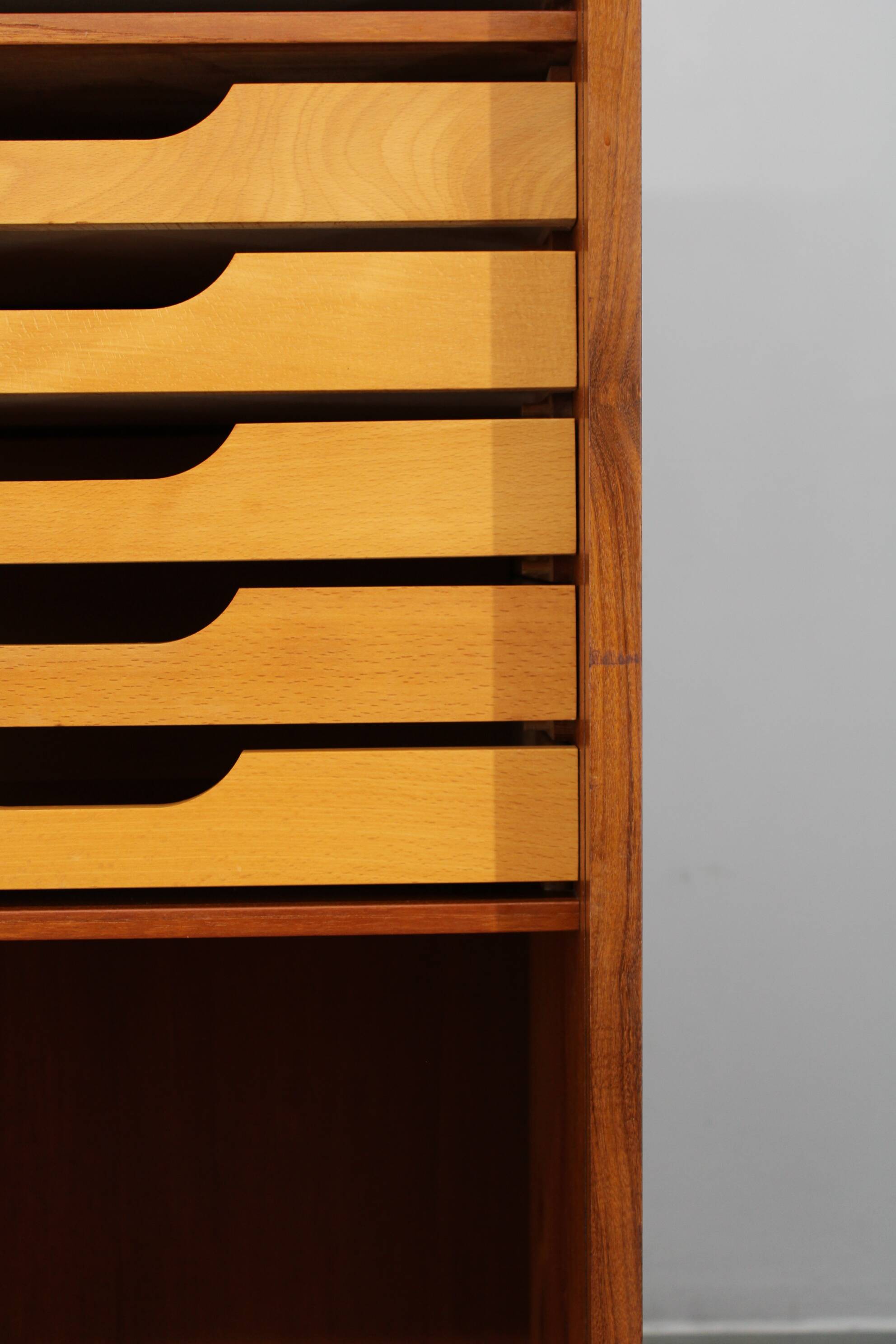 Cabinet de bureau tambour des années 60, Danemark.