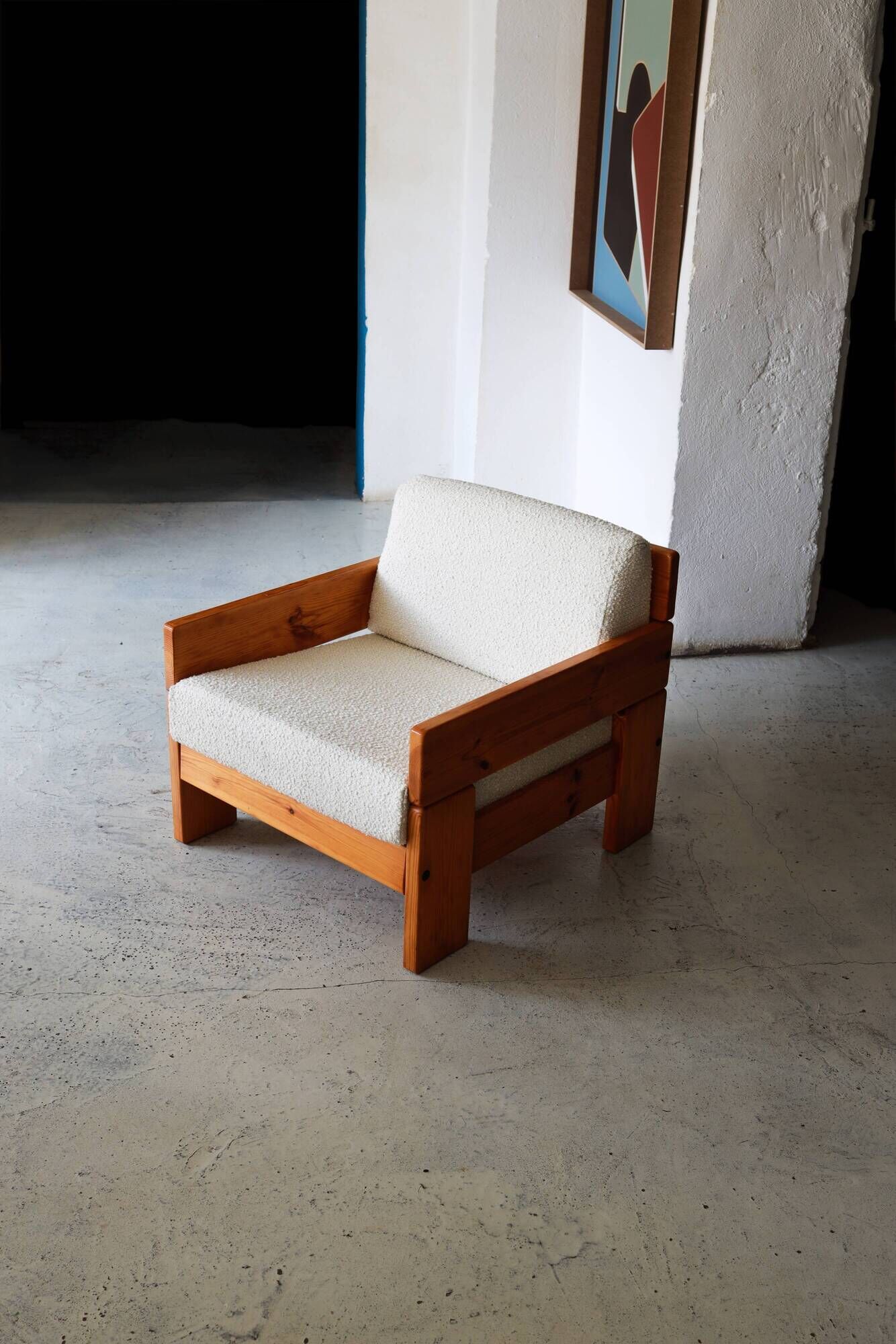Pine armchair