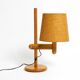1960s Temde table lamp made of oak wood and with height-adjustable shade