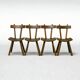 Rare set of 4 brutalist chairs - vintage 1950