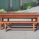 Farmhouse table with extensions and its 2 benches, living room table, solid wood table, kitchen, chalet, ca