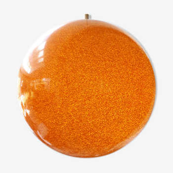 Globe orange plastique style perspex années 70/80