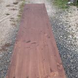 Console wood and metal compass feet