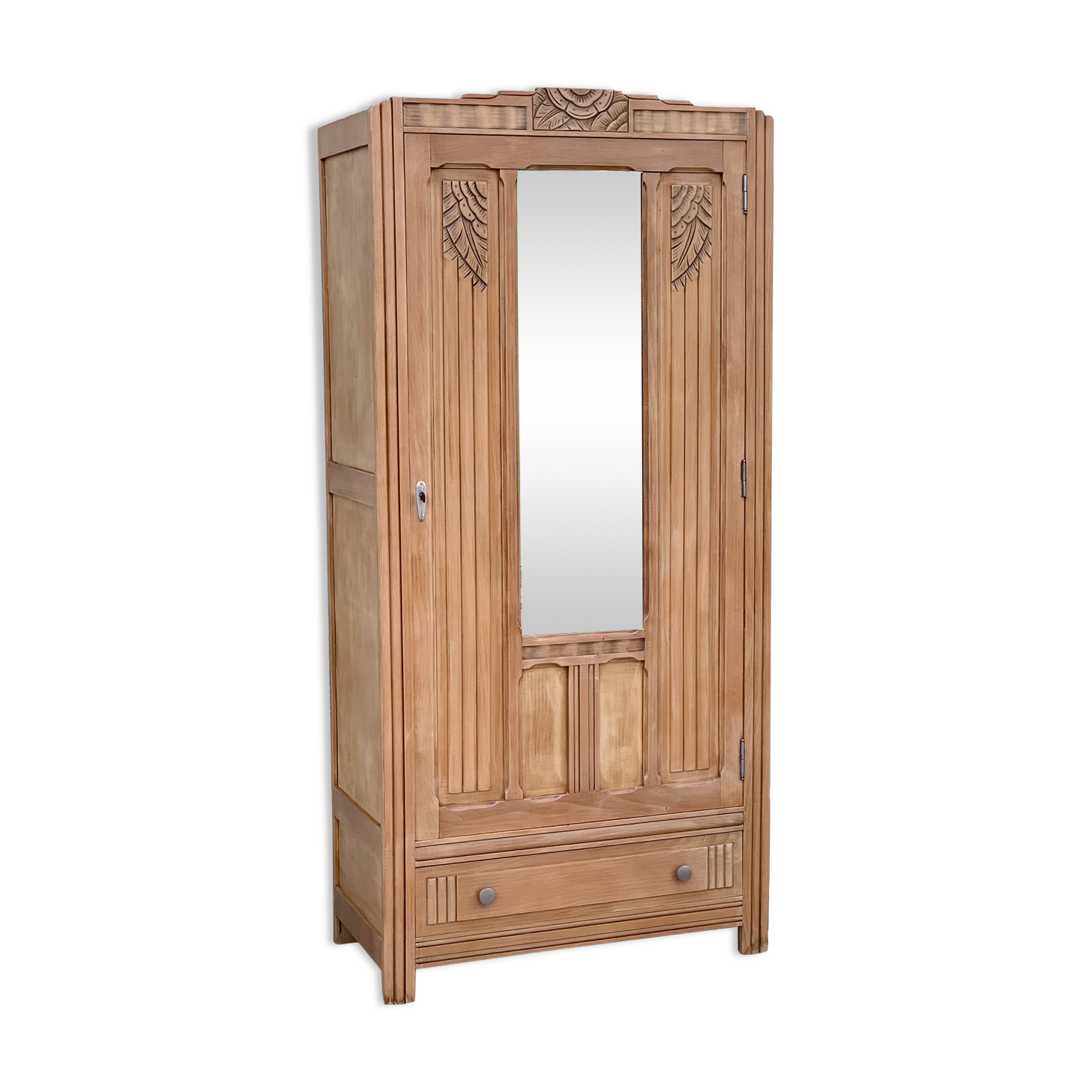 Parisian wardrobe art deco wood brut