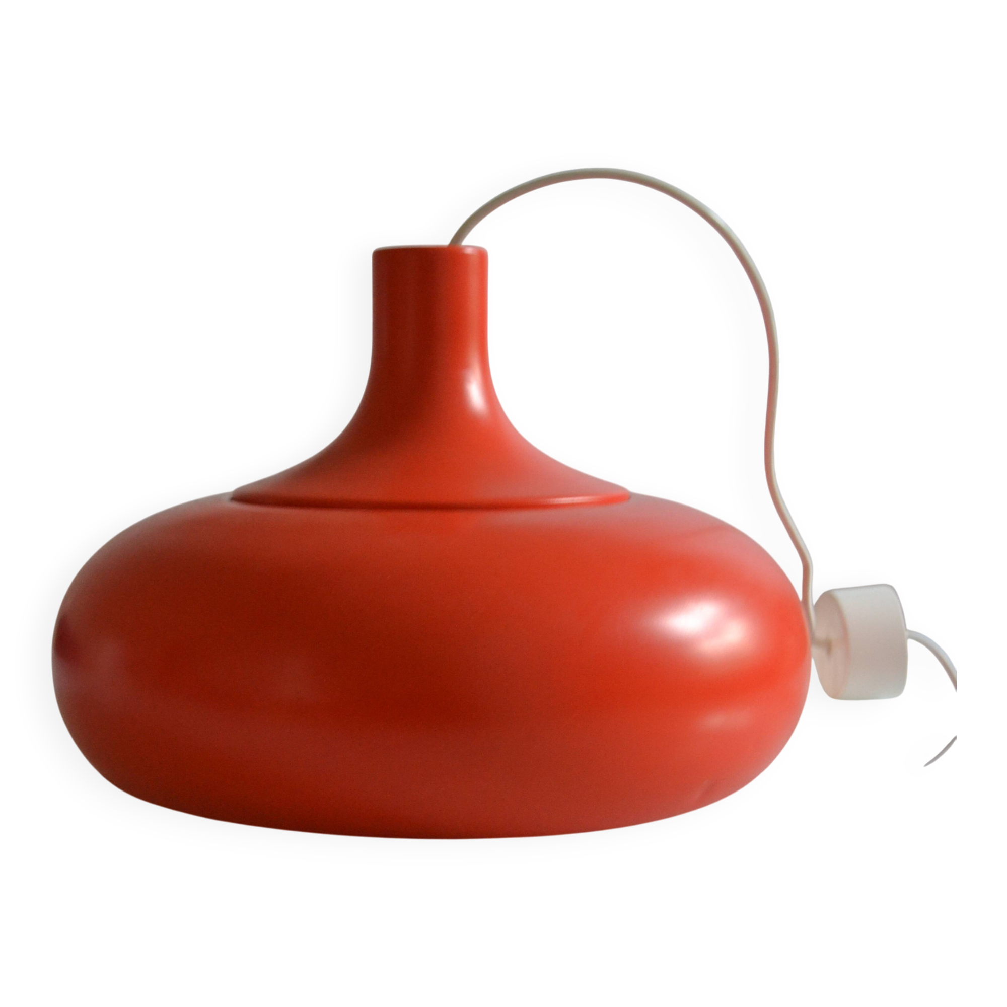 vintage suspension 1970s orange lacquered metal