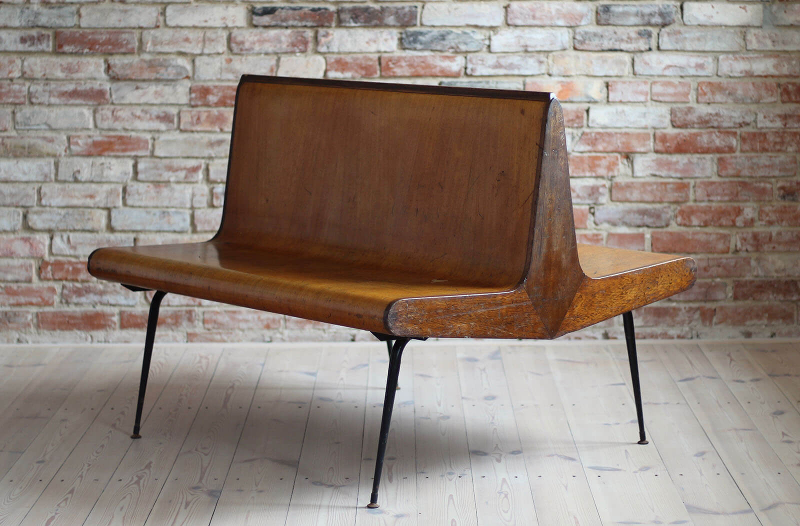 Vintage Platform Bench, 1950s
