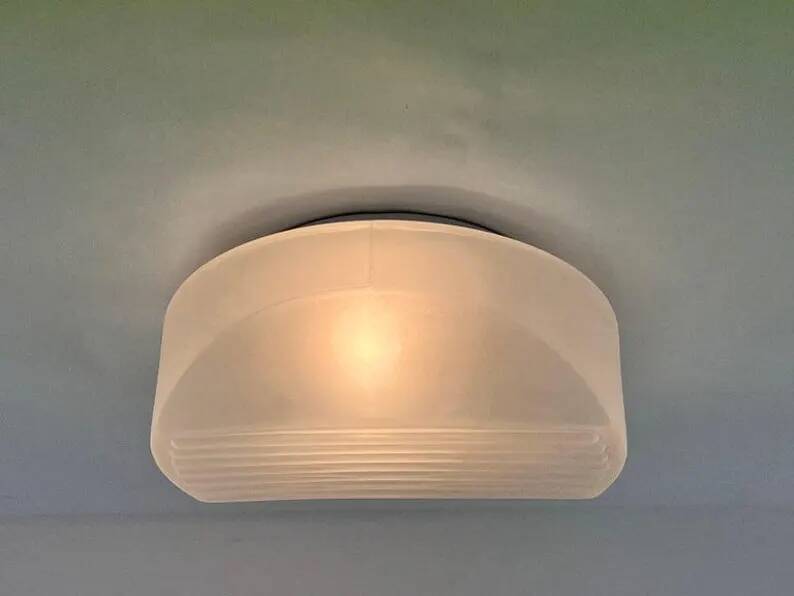 Design midcentury wall or ceiling lamp, flushmount, 1970s - 3 pieces available