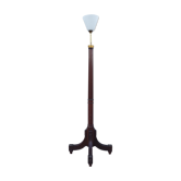 Louis XVI style floor lamp in carved mahogany