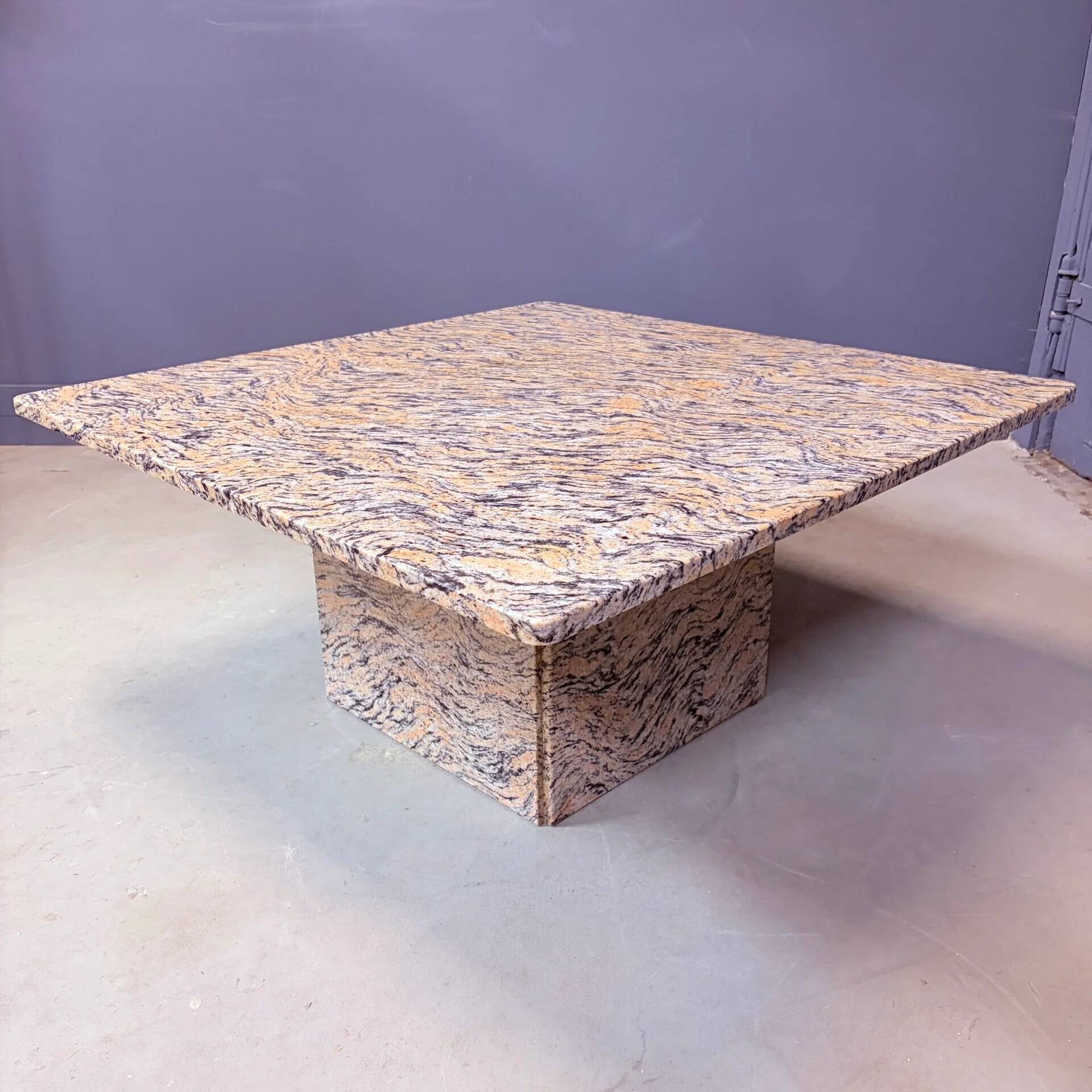 Coffee table tiger granite, 1980s