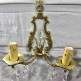 Pair of Wall Lamp Bronze And Crystal 2 Lights