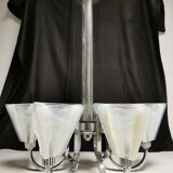 Petitot art deco chandelier, opalescent glass