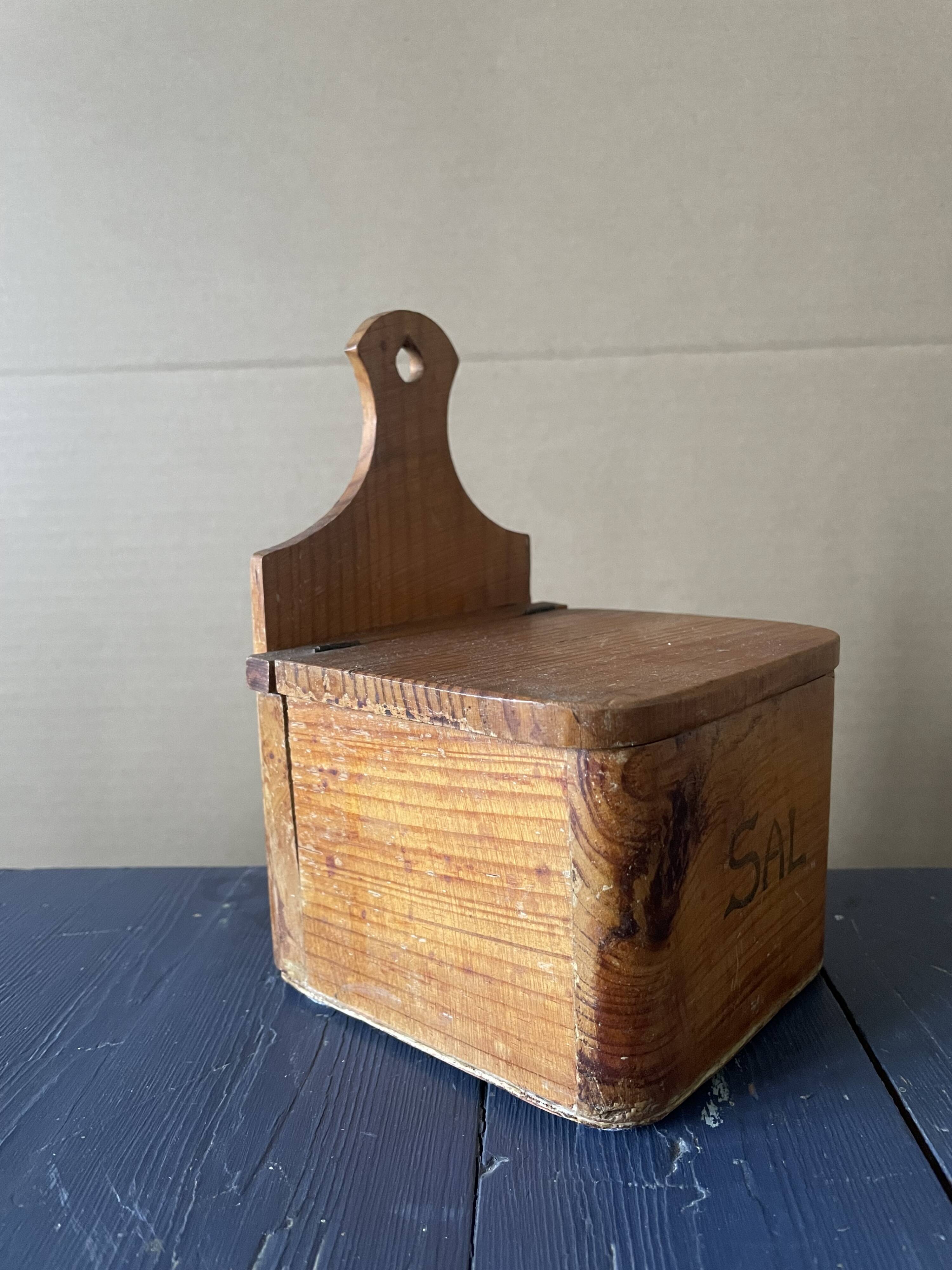 Old wooden salt box