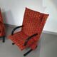 2 fauteuils par Burkhard Vogtherr. Fabriqué par Arflex en Italie. Cette « T-Line » post-moderne