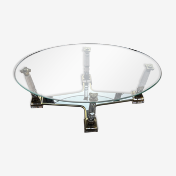 Table basse verre et plexiglas