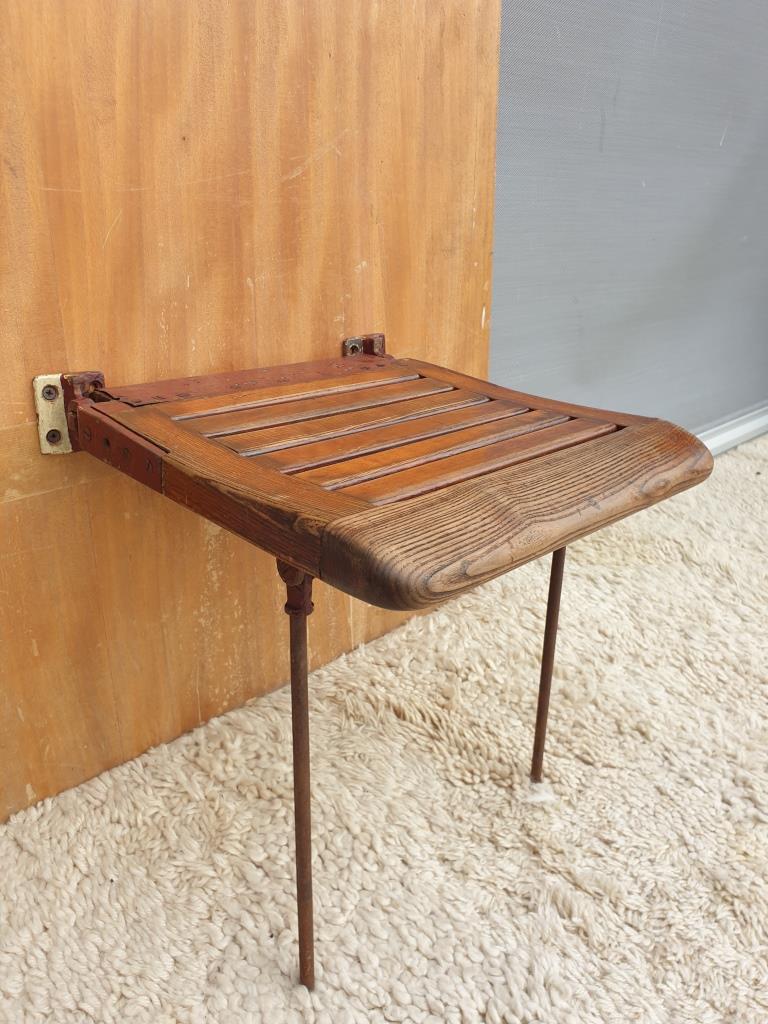Folding seat wood Paris metro Sprague