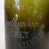 Blown glass bottle 19th limonade gazeuse g.coulloudon a gueret