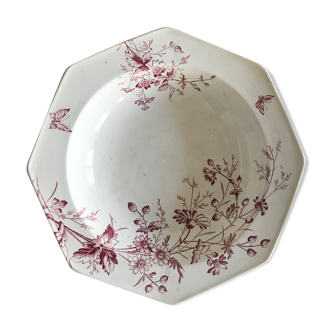 Octagonal dish in iron earth