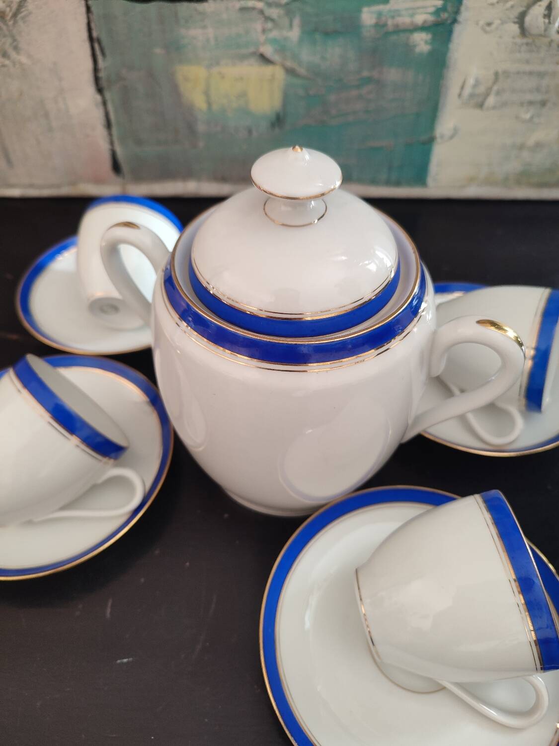 Limoges Porcelain coffee service 4 cups