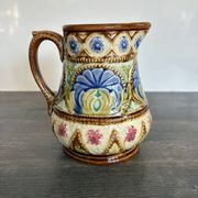 Ancien pichet barbotine Art Nouveau