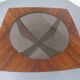 Vintage rosewood and glass coffee table, Denmark, 1960s