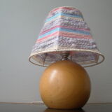 Vintage lamp wood and wool
