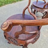 Pair of antique Chinese carved mahogany armchairs, circa 1960s