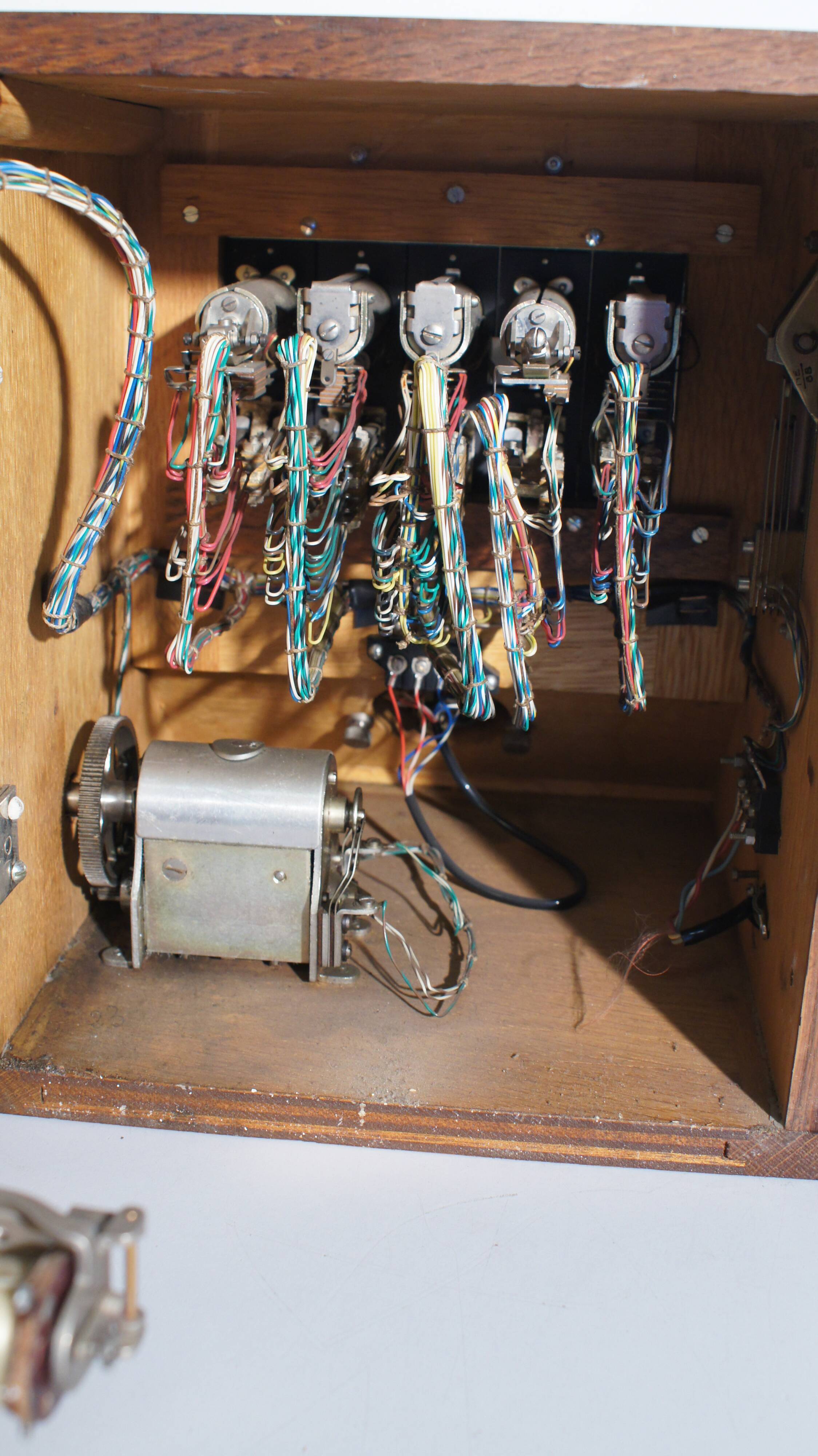 Wooden network telephone centre - vintage 1964