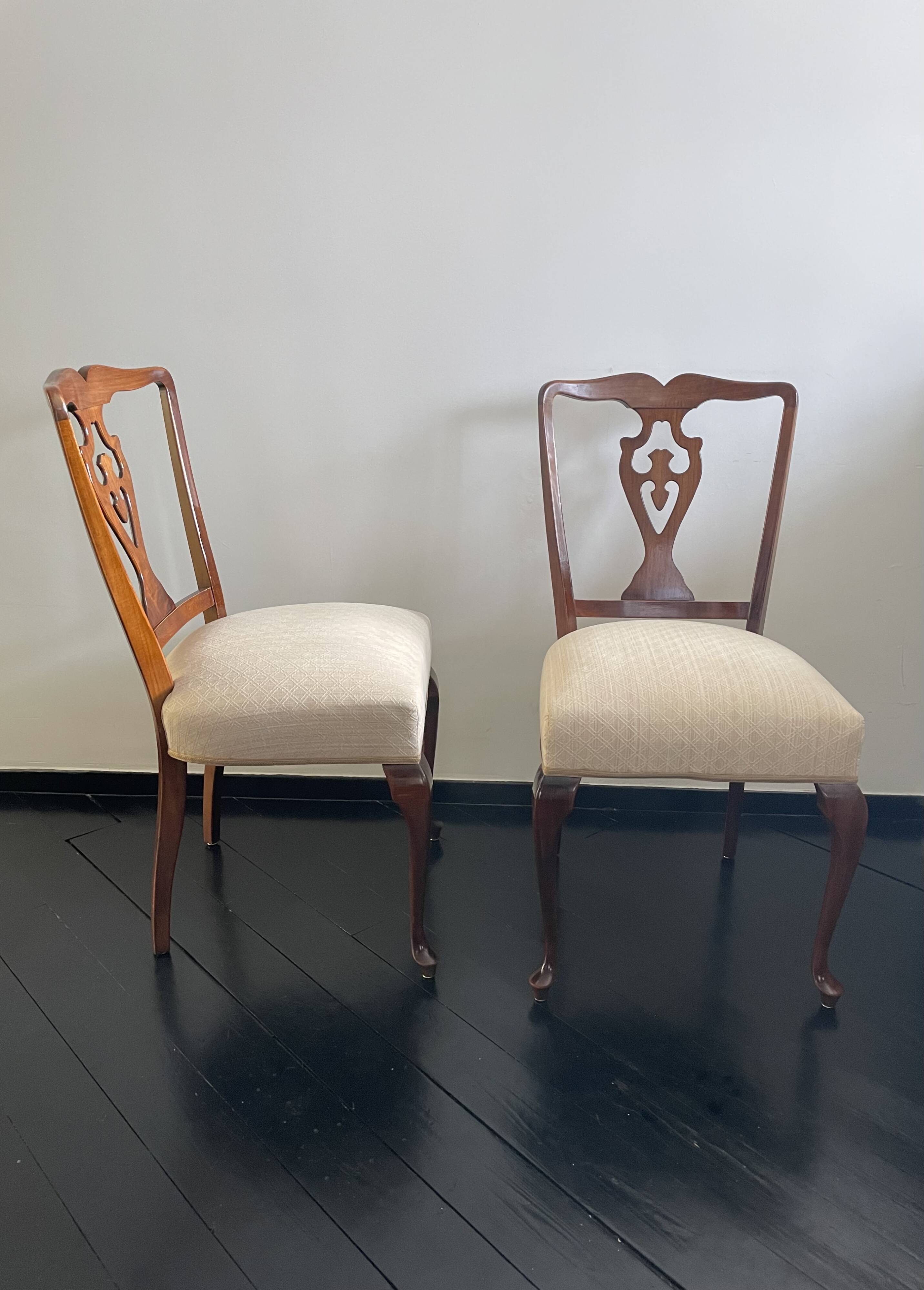 2 Chippendale chairs