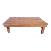 Old industrial workshop coffee table made of solid teak.