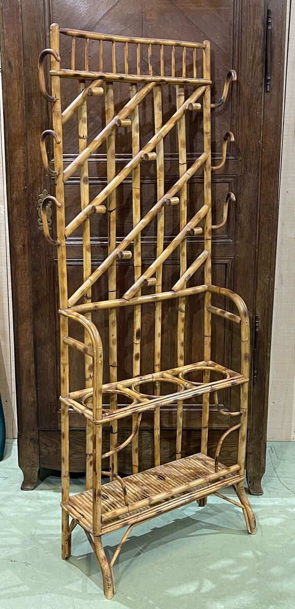 1930s bamboo coat rack