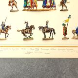 Set of 3 illuminated plates by S. Lemoine